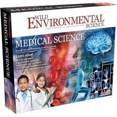 WILD Environmental Science Medicīnas zinātne - STEM komplekts bērniem vecumā no 8 gadiem - Izveidojiet gremošanas sistēmu no mēģenes, ekstrahējiet DNS, veidojiet anatomiskos modeļus un daudz ko citu