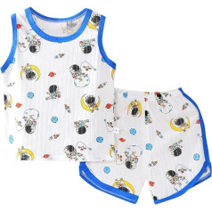 GUSUTZX zīdaiņu zēns zēns meitene Vasaras apģērbs bez piedurknēm Top šorti komplekts jaundzimušo apģērbs naktsveļa Cute Boys Jumpsuit