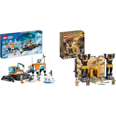 LEGO 60378 City Arctic sniega tīrītājs ar mobilo laboratoriju un 77013 Indiana Džounsa bēgšana no kapa konstruktors