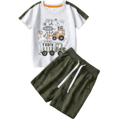 GUSUTZX Toddler T-krekls topi Šorti Bērnu bērnu komplekts apģērbi bērnu ķermeņa bikses apģērbs bērnu apģērbs zēni īsām piedurknēm vasaras apģērbi