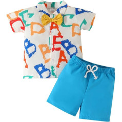 Taufanzug Junge 62 Sommer Bekleidungsset Junge Kleinkind Kurzarm Brief Drucke T Shirt Tops Shorts Kind Kinder Gentleman Outfits Kariertes Hemd Kinder Baby Kleidung Sommer Junge