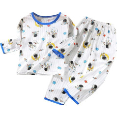 GUSUTZX Vasaras pidžamas zēniem meitenēm garām piedurknēm naktsveļa cute toddler baby pyjama komplekts toddler apģērbu komplekti jaundzimušo bērnu apģērbi