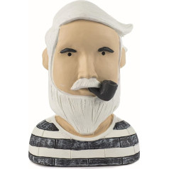 Baden Head Sailor with Whistle, Height 26 cm, Stand, Decorative Head, Men's Head, Decorating with Heads