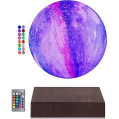 Floating Galaxy Moon Lamp - 16 Colours Magnetic Levitation Floating 3D Moon Light with Remote Control Spinning in Air LED Galaxy Night Lights for Office Home Decoration