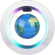 Magnetic Levitation Globe, Floating Globe 4 Inch Circular Frame Floating Rotating Levitating Globe 