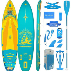 iTAOSTAR Journey Stand Up Paddling Borad, 86 cm īpaši plata piepūšamā airu dēlis iesācējiem, piepūšamā SUP dēlis ar pilnīgiem piederumiem, universāls sērfošanas dēlis jogai