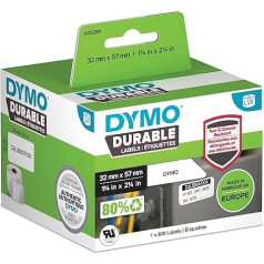 DYMO 2112289 Uzlīmes Rullītis 57 x 32 mm polipropilēna plēve balta, 800 gab., universālas, pastāvīgas etiķetes