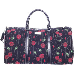 Signare Tapestry Large Duffle Bag Overnight Bags Weekend Bag for Women (Simple Rose Black, BHOLD-RMSPBK), Simple Rose Black, Rokas bagāža, Simple rose black, Rokas bagāža