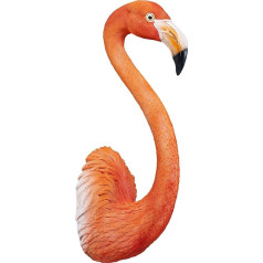 Kare Design Sienas dekors Flamingo ceļš 72 cm Flamingo galva kā sienas aksesuārs, dzīvnieku motīvs (H/W/D) 71,5 x 26,5 x 24,5 cm, sarkans