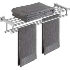 KES SUS304 Towel Rail Double Bath Towel Holder Nerūsējošā tērauda dvieļu turētājs Vannas istabas dvieļu turētājs 75 cm Sienas turētājs matēts A2112S75-2