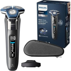 Philips skuveklis Series 7000 - Elektrischer Nass- und Trockenrasierer für Herren mit aufklappbarem Trimmer, Ladestation & Reiseetui (Modell S7887/35)