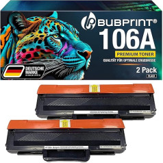 Bubprint W1106A 2 tonera kasetnes, kas ir saderīgas ar HP 106A toneri HP lāzera MFP 135wg tonerim 135a 135ag 135w lāzera 107w 107a 107r 107 130 137fwg 137fnw 135r 138fnw 138fw 138p 138p 138pn 138pn 138pnw