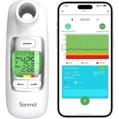 Maksimuma plūsmas mērītājs pieaugušajiem bērniem Digitālais spirometrs astmas HOPS PEF FEV1 monitoram