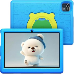 Yicty Kids Tablet Android 12 10 collu Quad Core Kids Tablet 2 RAM 32GB ROM HD 1280 * 800 IPS ekrāns Bērnu planšetdatori ar dubulto kameru WiFi Bluetooth (zils)