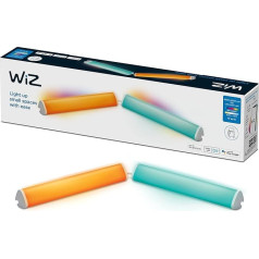 WiZ Light Bar Tischleuchte Tunable White and Color, dimmbar, 16 Mio. Farben, smarte Steuerung per App/Stimme über WLAN, Doppelpack