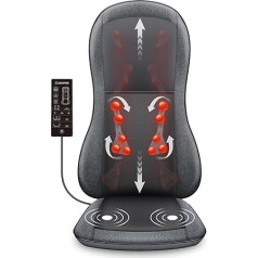 COMFIER Massagesitzauflage, 2D/3D Shiatsu Massageauflage für Schulter und Rücken, Rückenmassagematte mit Wärmefunktion und Vibrationsfunktion,Geschenke für Männer Frauen Mama Papa