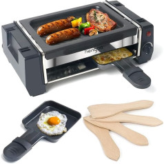 Raclette grils 2 personām ar nesadalāmu pārklājumu, 2/3 mini Raclette pannas, 500 W/700 W