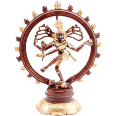 Purpledip Nataraja Idol Glorious Dancing Siva Statue Antique Gold Copper Design