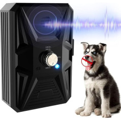 Bubbacare Antibarking suņiem, Anti-Bark ultraskaņas suns, 3 līmeņu automātiska Antibarking ar 33 ft, uzlādējams un ūdensizturīgs Anti Bell ierīce suņiem, lieliem maziem suņiem, iekštelpās un ārpus telpām lietošanai