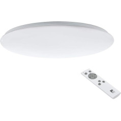 EGLO Giron LED griestu gaisma, 1 spuldzes griestu gaisma, materiāls: Materiāls: tērauds, plastmasa, Krāsa: balta, Diametrs: 76 cm, Dimmable, White Tones Adjustable via Remote Control