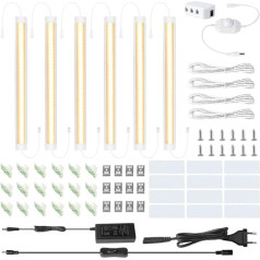 LABOREDUCER LED apakšvienības gaisma virtuvei Dimmable 6 x 24 V 30 cm skapja apgaismojums Plug Strip Virtuves gaismas strēmele Zemvienības gaismas strēmele plauktu apgaismojums virtuvei, skapim, vitrīnai 2700 K