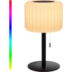 LED galda lampa Dimmable 8 Colours RGB galda lampa Bezvadu IP54 ūdensizturīga LED galda lampa guļamistabai, viesistabai, kempingiem, āra pusdienām, dārzam (dzelzs) [F enerģijas klase]