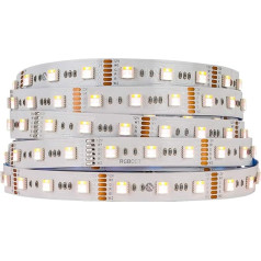 BTF-LIGHTING 5-in-1 RGBCCT 5050 5M 60LEDs/m 300LEDs RGB + Cool White + Warm White LED Strip IP30 nav ūdensizturīgs balta PCB 5 krāsas 1 LED DC12V DC12V istabas dārza mājas apdare