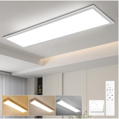 Oraymin LED paneļu dekenleuchte mit Fernbedienung 100x25 CM, 30W 3300LM dekenlampe Dimmbar, dekenleuchte ar apgaismojumu, 3000K - 6500K Warmweiß Kaltweiß Deckenpanel für küche Wohnzimmer