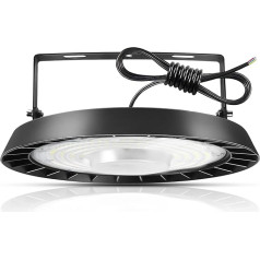 toobettp UFO LED 200W iekštelpu prožektors LED 20000LM 6500K Cool White LED UFO Industrial Lamp IP65 ūdensizturīgs High Bay Light halles apgaismojumam, darbnīcu apgaismojumam, rūpnīcām, lidostām, patio