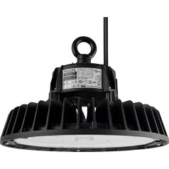 Ledvion Professional LED High Bay 100 W, Philips draiveris, 175 lm/W, 17 500 lūmenu, 4000 K, IP65, regulējams, energoefektīva NLO lampa, IP65 sertifikāts