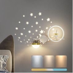 LED sienas gaisma Dimmable Bērnu istabas sienas lampa Moderns bērnu guļamistabas nakts lampa Creative Boy Girl Room Lamp Starry Sky Astronaut Night Light 30 W Indoor Wall Lighting