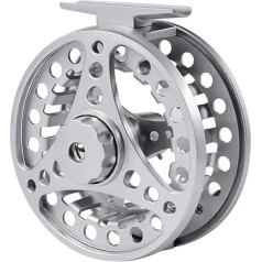 Fliegenfischerrad, Angelrolle Fly 3/4 5/6 7/8 AluminiumlegierungManualLightweight 2+1BB Bearing Fly Fishing Reel HandSpinning WheelFly Angelrolle Angelzubehör (Color : Silver7 8)