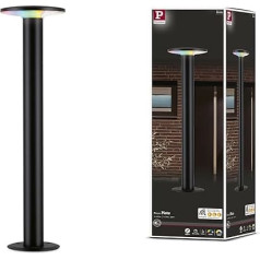 Paulmann 94756 LED āra apgaismojums Bollard Light Smart Home Zigbee plāksne Insect Friendly IP44 600 mm RGBW+ 200lm 230V Dimmable Antracīts Metāls