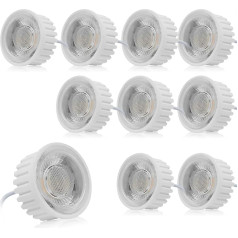 Lex Collective LED keramikas moduļu plakanā 230 V 5 W 38° GU10 Warm White dimmable griestu starmeši (Pack of 10)