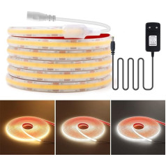 KISUFU 12V COB LED lente 320LEDs/M DC ūdensizturīga IP68 LED lente ar barošanas avotu iekštelpām ārā Virtuve Mājas dekorēšanai