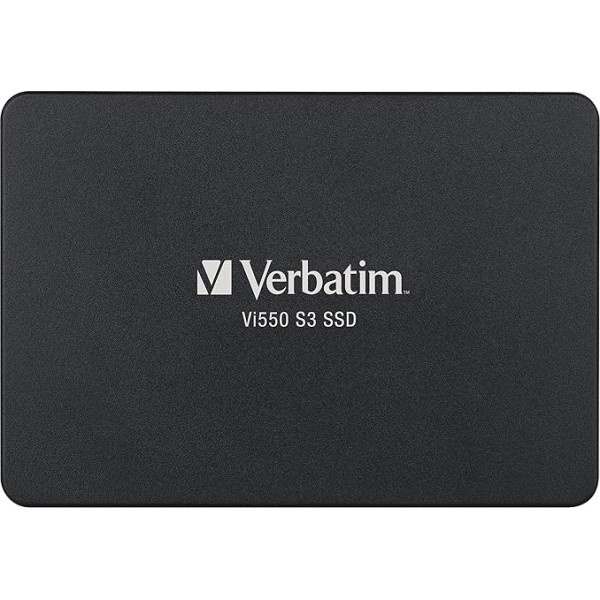 Verbatim Vi550 S3 SSD, iekšējais SSD disks ar 1 TB datu glabāšanas ietilpību, cietvielu disks ar 2,5 collu SATA III saskarni un 3D NAND tehnoloģiju, melns