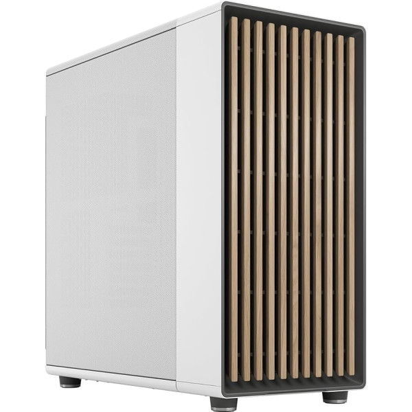 Fractal Design North XL Chalk White Mesh Trīs 140 mm Aspect PWM ventilatori komplektā, C tipa USB, EATX gaisa plūsma, Full Tower datorspēļu spēļu korpuss