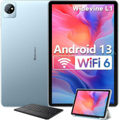 Blackview Tab 30 WiFi 2024 Новейший 10-дюймовый планшет с защитным чехлом Android 13 с 6 (2+4) ГБ RAM 64 ГБ ROM TF 1 ТБ, Widevine L1 FHD+ IPS WiFi 6 Планшеты Bluetooth 5.0, Google GMS, GPS, Type C, си