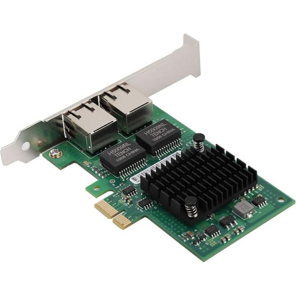 Gigabit Ethernet i350 T2 PCI E divu portu tīkla karte Intel i350-AM2 Chip Express X4, X8, X16, divu portu PCI Express 2.0, 10/100/1000 Mbps