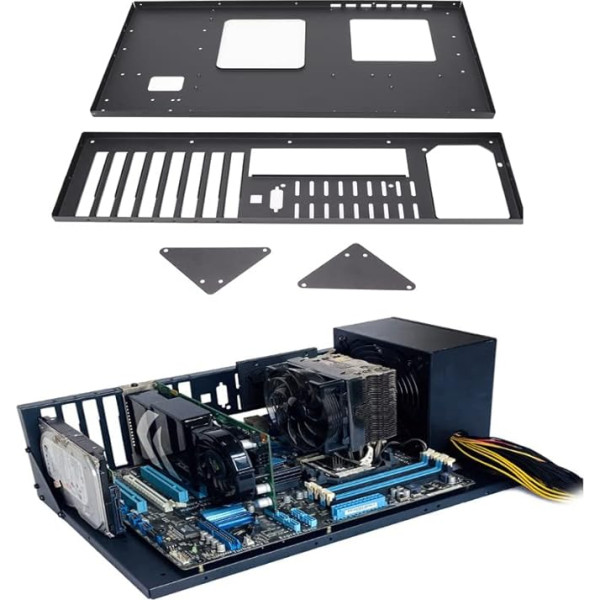 Cuifati MK 01 DIY spēļu datora lieta Atvērts korpuss mātesplatēm 305X245MM plašā korpusa siltuma izkliedes konstrukcijā SSD pamatplates piederumi