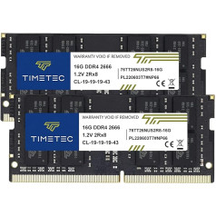 Timetec Hynix 8GB DDR4 2666MHz PC4-21300 Unbuffered Non-ECC 1.2V CL19 1Rx8 Single Rank 260 Pin SODIMM Laptop Notebook datoru operatīvās atmiņas moduļa atjaunināšana