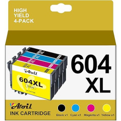 Aroil 604XL Patronen Ersatz für Epson 604 XL Multipack Druckerpatronen Kompatibel für Expression Home XP-2205 XP-2200 XP-3200 XP-3205 XP-4200 XP-4205 WF-2910 WF-2930 WF-2935 WF-2950 (4 vnt.)