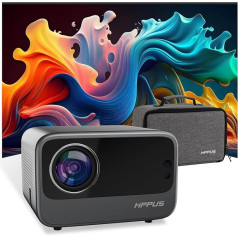 【Elektrischer Fokus/Trapezkorrektur】 HausKit Mini Smart Beamer 4K Android Projektor Full HD 1080P Heimkino WiFi 6 Bluetooth Video Minibeamer Handy kompatibel mit Smartphone/Fire Stick