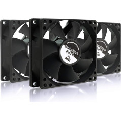 AABCOOLING Black Silent Fan 8 - тихий и эффективный 80 мм корпусной вентилятор с 4 антивибрационными накладками - кулер, корпусной вентилятор, охлаждающий