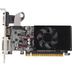 Goshyda GT610 1G Gaming Grafiskā karte - 1GB DDR3 64-bitu atsevišķa PC grafiskā karte - 810MHz 1800MHz PCI Express 2.0 X 16 DVI VGA HDMI ar izslēgtu ventilatoru