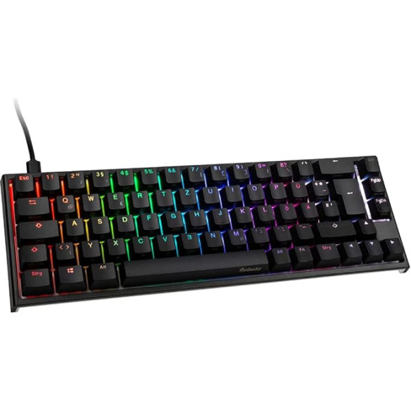 Ducky ONE 2 SF spēļu tastatūra ar RGB LED, melna, MX-Blue (DE-Layout)