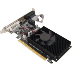 ciciglow GT610 1GB DDR3 64bit PCI Express 2.0 X 16 spēļu grafiskā karte ar klusas dzesēšanas ventilatoru DVI VGA HDMI atbalsts