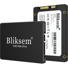 Bliksem KD650 SSD 128 GB SATA III 6 Gb/s iekšējais SSD cietais disks 2,5 collu, lasīšanas ātrums līdz 550 MB/s, saderīgs ar klēpjdatoriem un datoriem (melns, 128 GB)