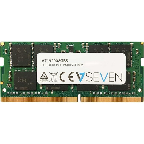 V7 V7192008GBS Notebook DDR4 SO-DIMM zibspuldzes 8GB (2400MHZ, CL17, PC4-19200, 260pin, 1.2V)