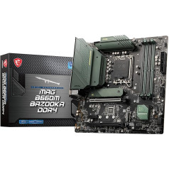 MSI MAG B660M BAZOOKA DDR4 DDR4 pagrindinė plokštė Micro-ATX - palaiko 12 kartos 